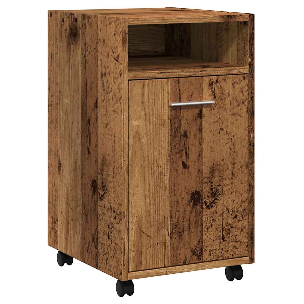 Cabinet with Wheels Old Wood 33x38x60 cm Engineered Wood